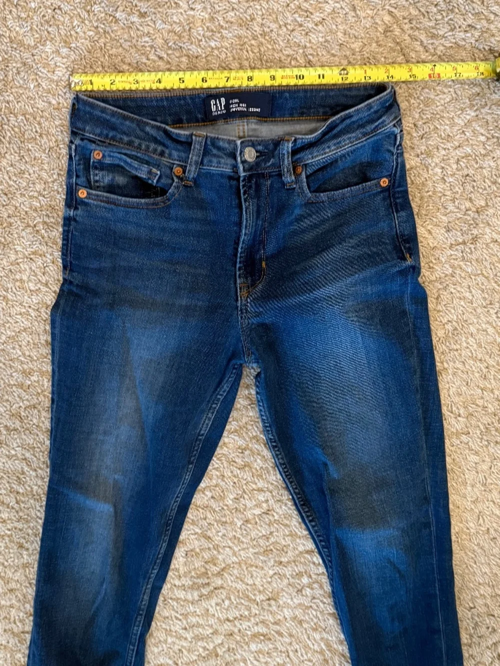 Gap High Rise Universal Legging Jeans Size 6 28 Long Medium Wash Skinny Stretch - Picture 7 of 8